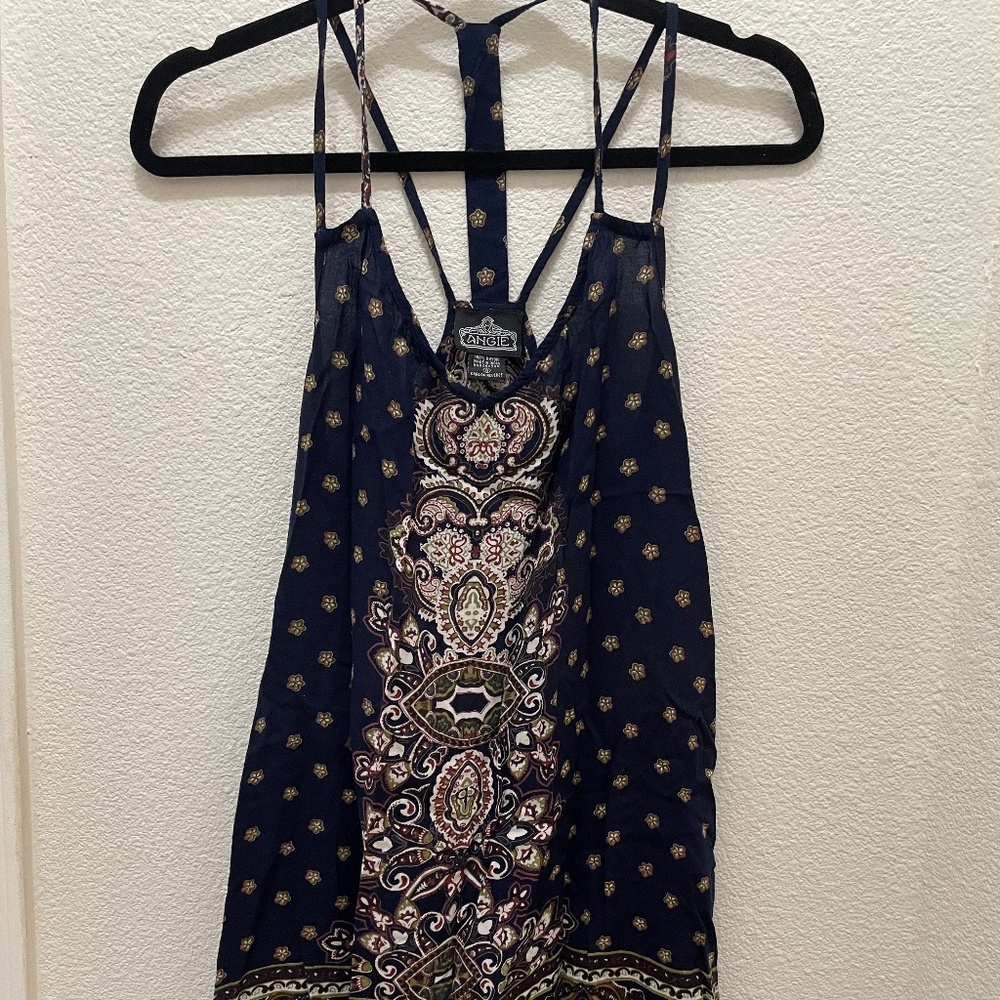 Angie Paisley Strappy Dress